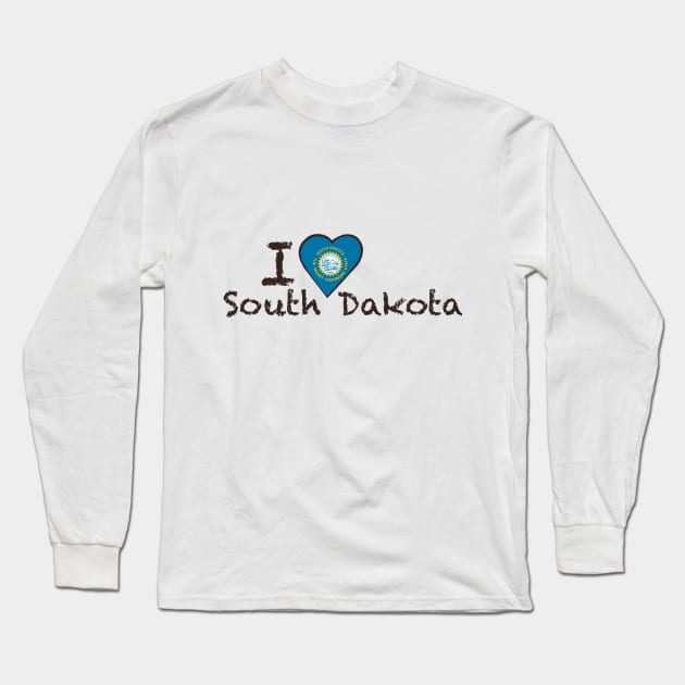 I Love South Dakota Long Sleeve T-Shirt by JellyFish92